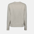 Maille Pull en maille brodé Prada Blanc Femme