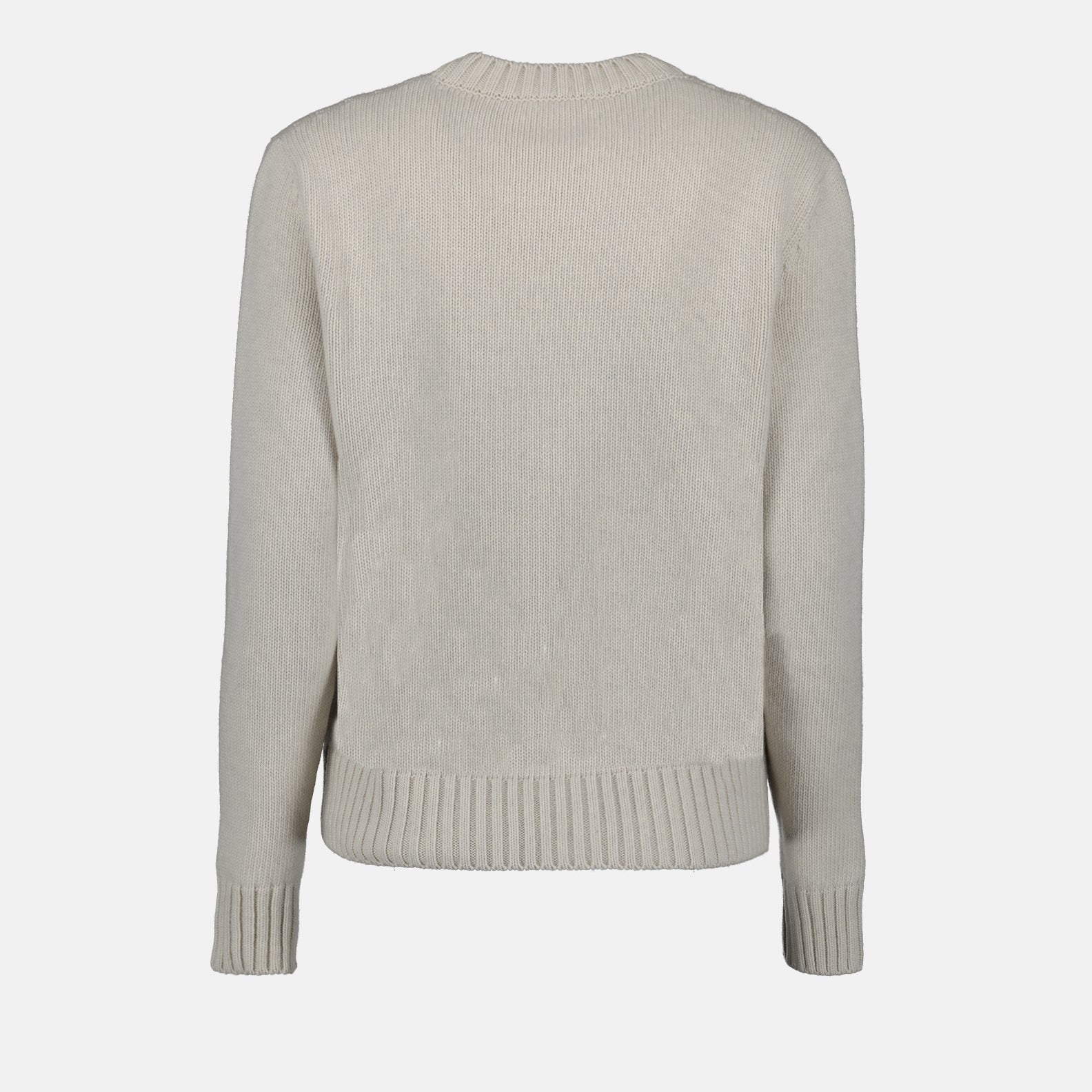 Maille Pull en maille brodé Prada Blanc Femme