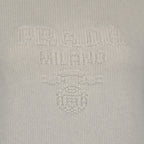 Maille Pull en maille brodé Prada Blanc Femme