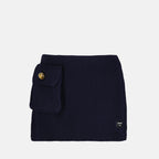 Röcke Jupe en laine Prada Dunkelblau Femme