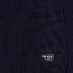 Röcke Jupe en laine Prada Dunkelblau Femme