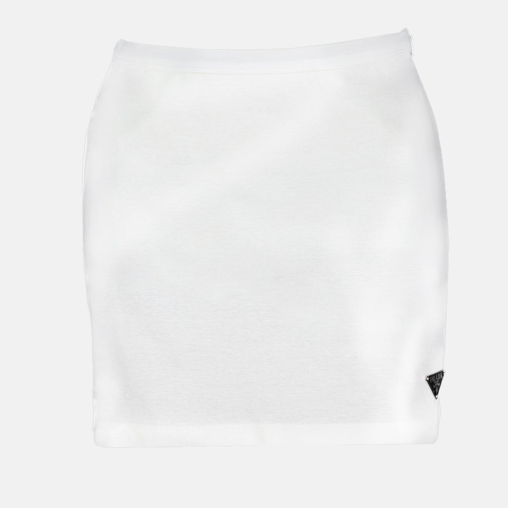 Röcke Jupe courte en jersey Prada Weiß Femme