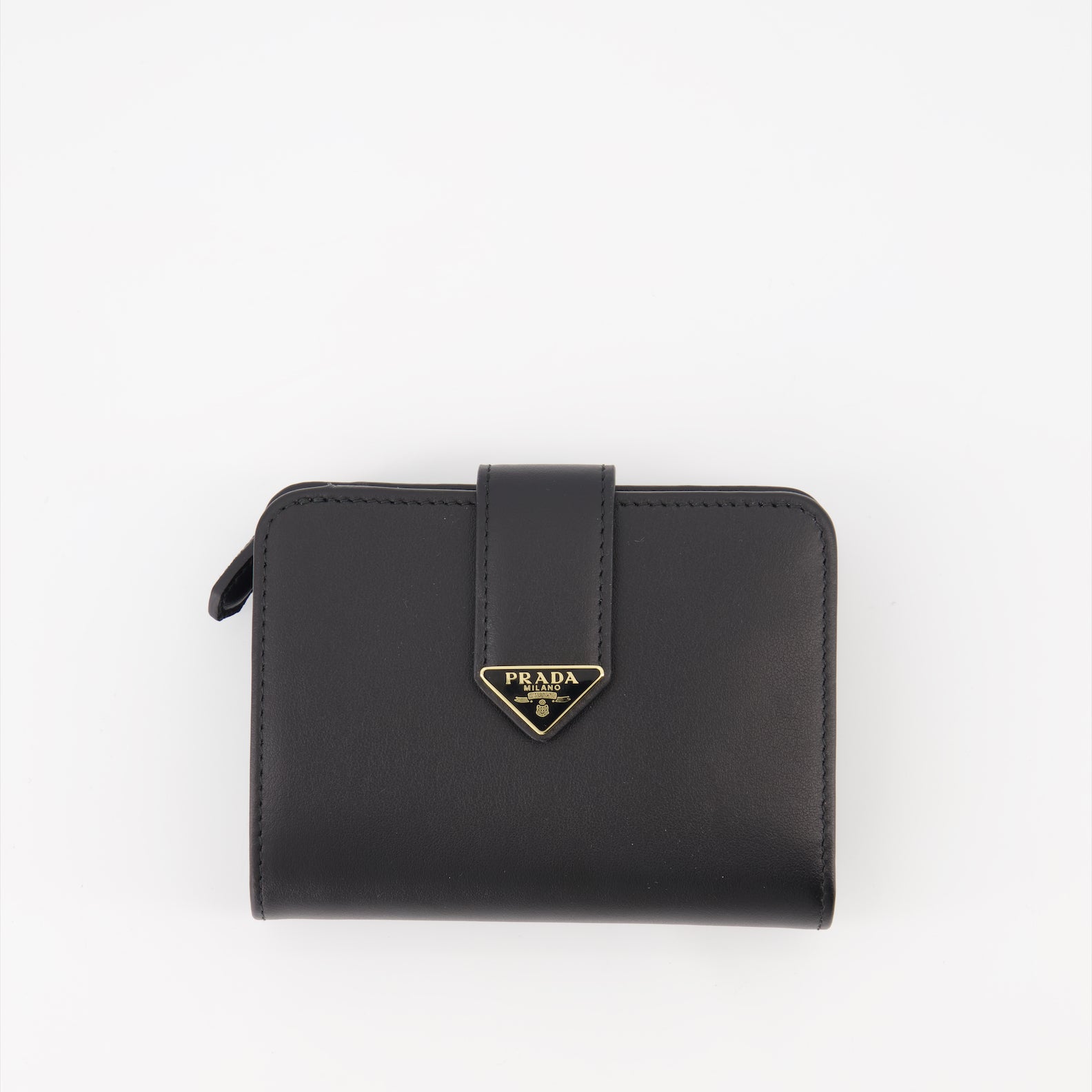 Kleine lederwaren Portefeuille Saffiano Prada Schwarz Femme