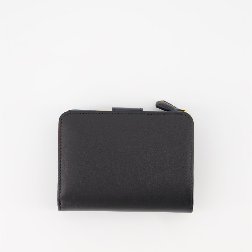 Kleine lederwaren Portefeuille Saffiano Prada Schwarz Femme