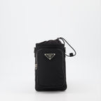 Borse a tracolla Etui pour smartphone en Re-Nylon Prada Nero Homme