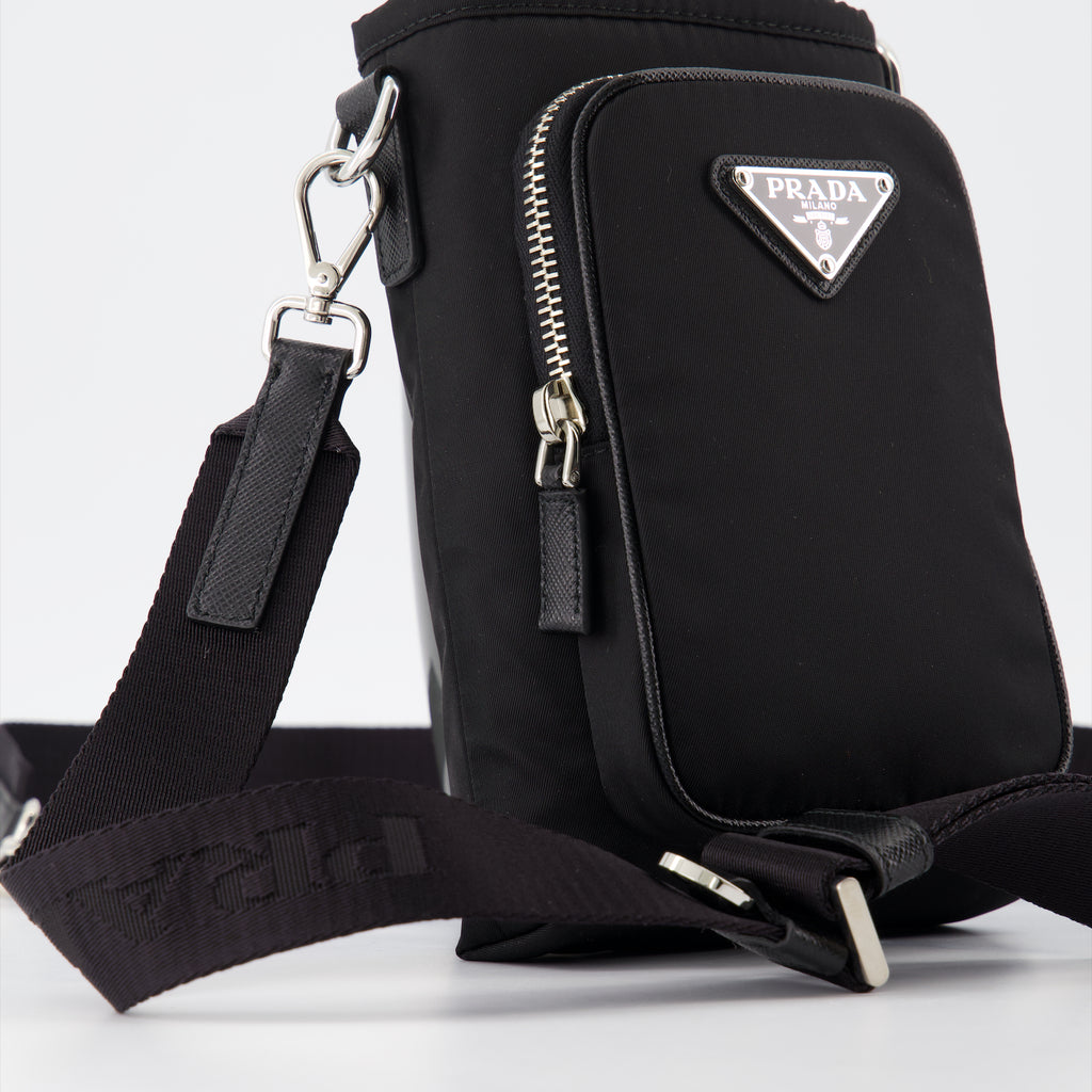 Borse a tracolla Etui pour smartphone en Re-Nylon Prada Nero Homme