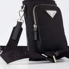 Borse a tracolla Etui pour smartphone en Re-Nylon Prada Nero Homme