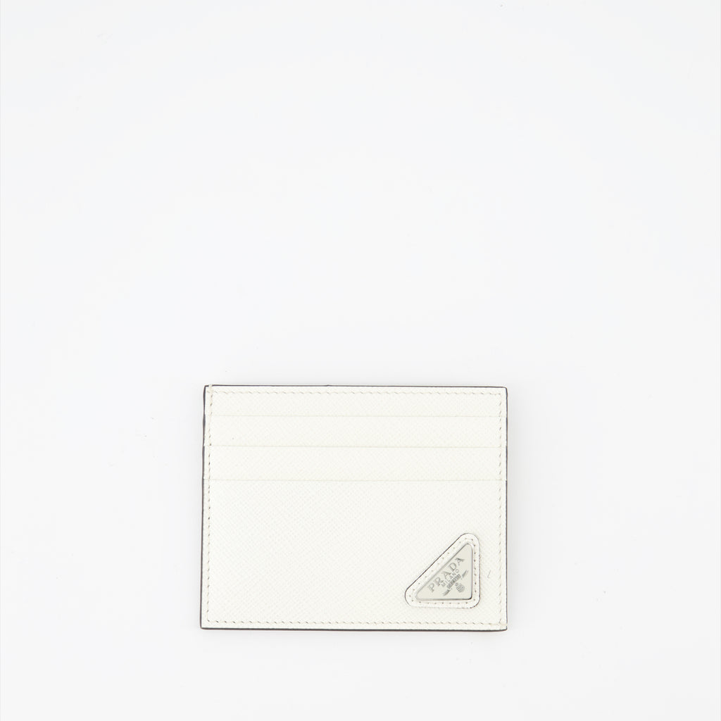 Small leather goods Leather card holder Prada White Man
