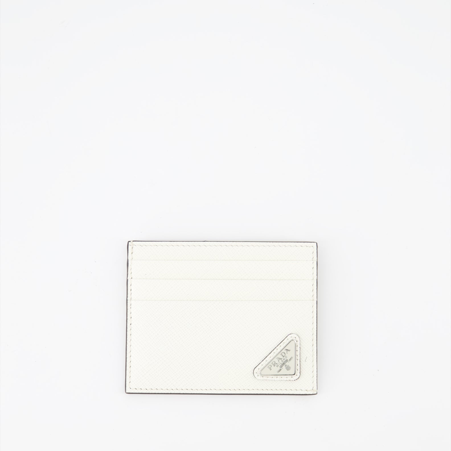 Small leather goods Leather card holder Prada White Man