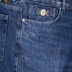 Pantalons Jean droit Versace Bleu foncé Homme