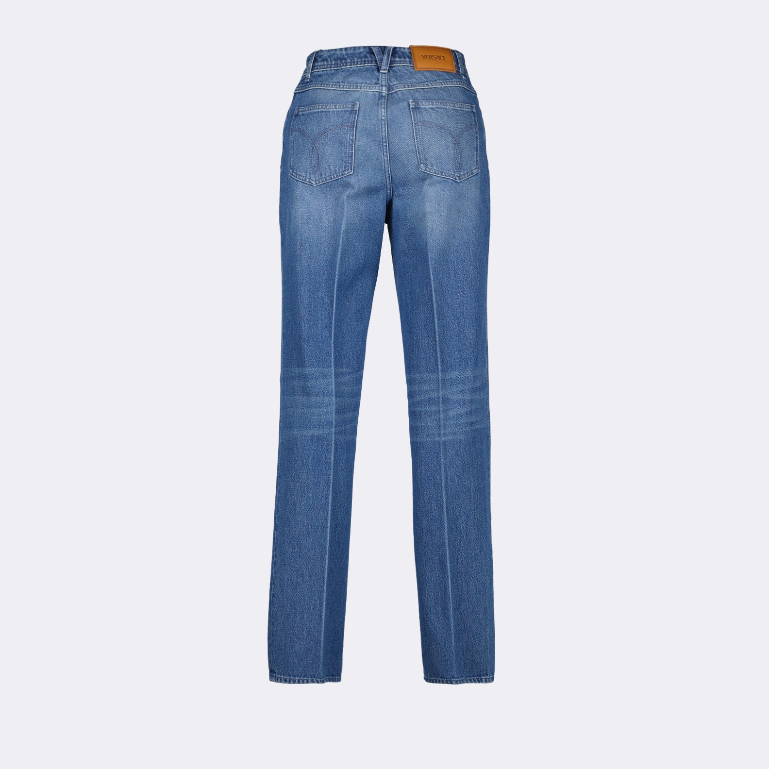 Hosen Jean droit Versace Blau Femme