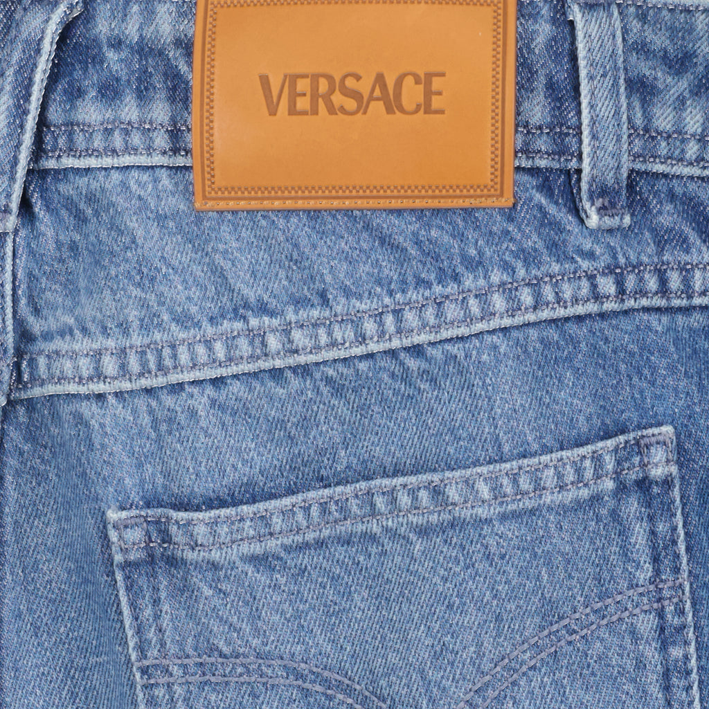 Hosen Jean droit Versace Blau Femme