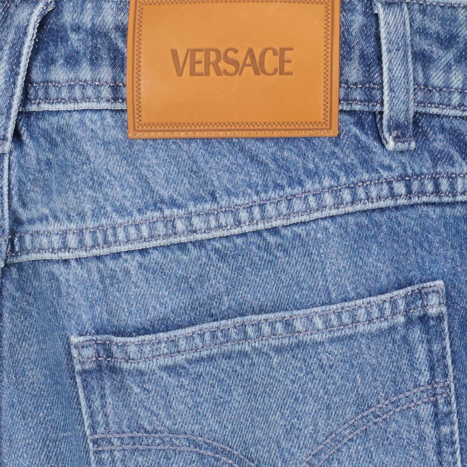Hosen Jean droit Versace Blau Femme
