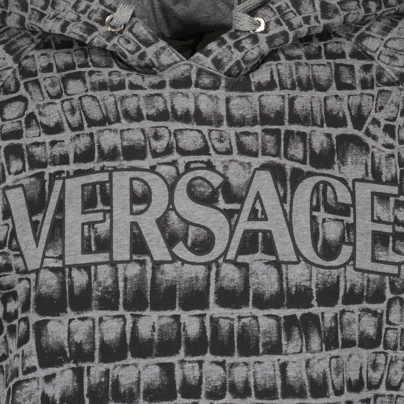Sweatshirts Coccodrilo hoodie Versace Gray Man
