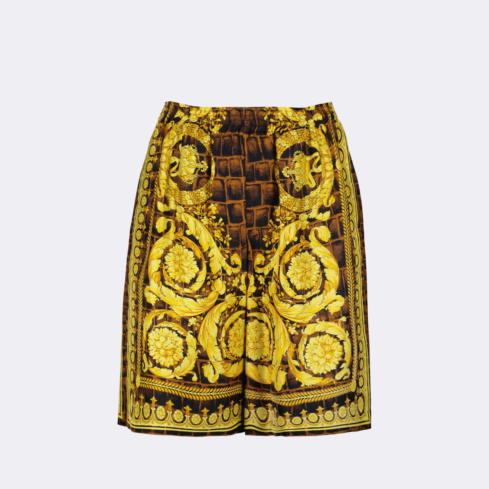 Short Baroccodile em Seda