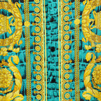 Chemises Chemise Baroccodile en soie Versace Bleu Homme