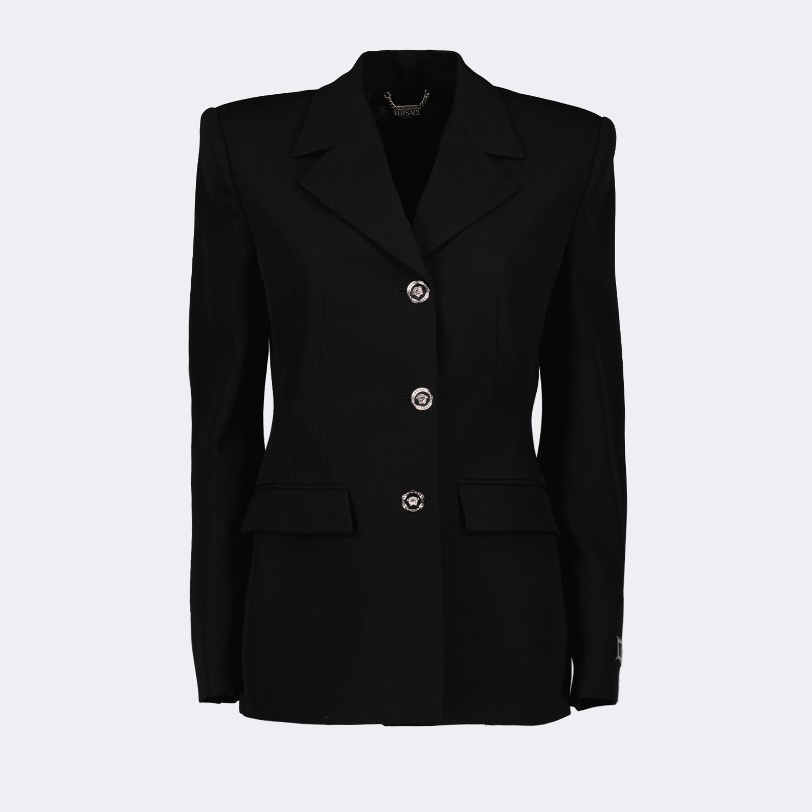 Jackets Wool Blazer Versace Black Femme