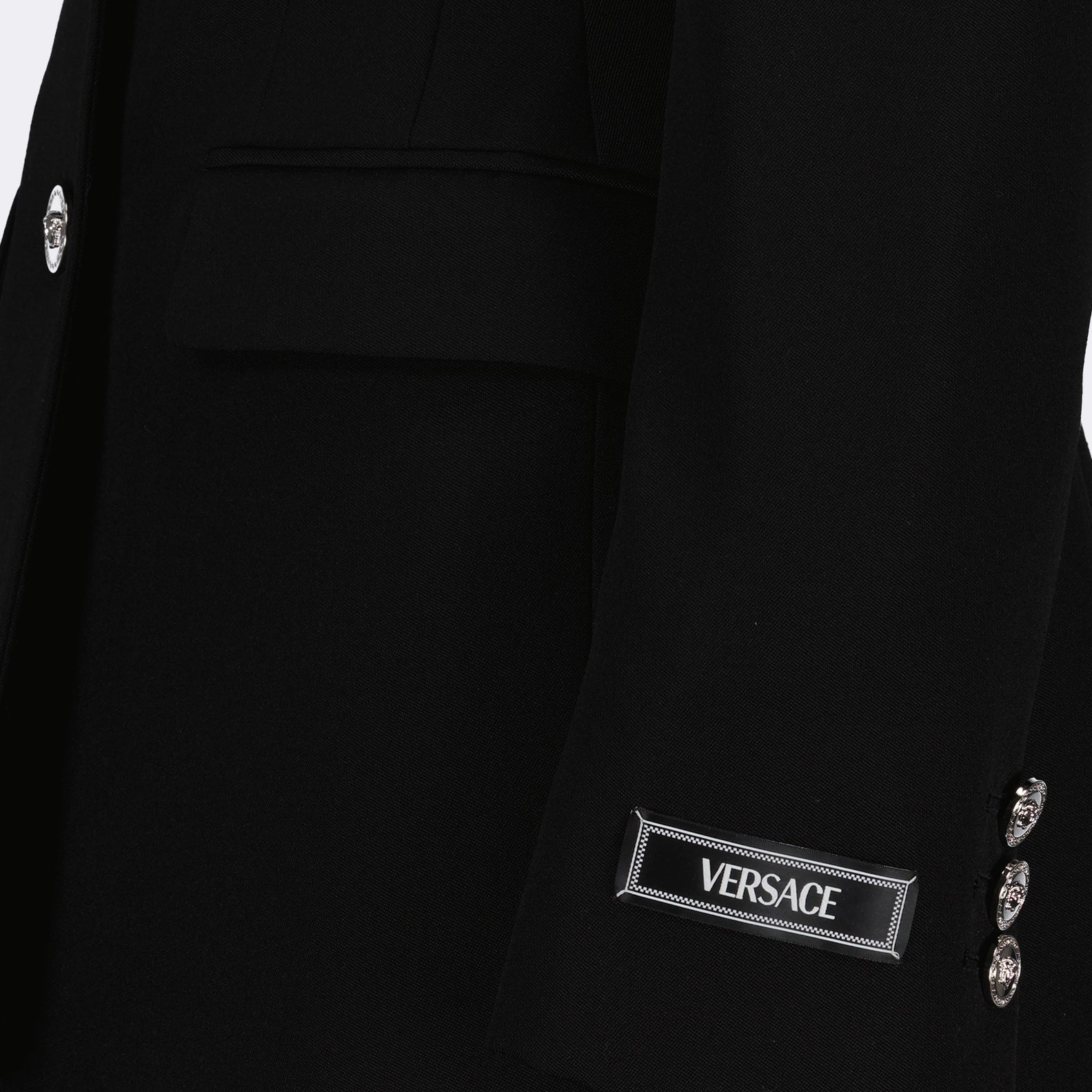 Jackets Wool Blazer Versace Black Femme