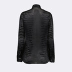 Camisas Camisa Lavallière Efecto Cocodrilo Versace Negro Femme