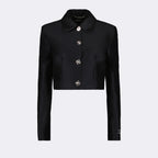 Jacken Veste crop Versace Schwarz Femme
