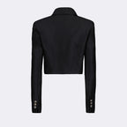 Jacken Veste crop Versace Schwarz Femme