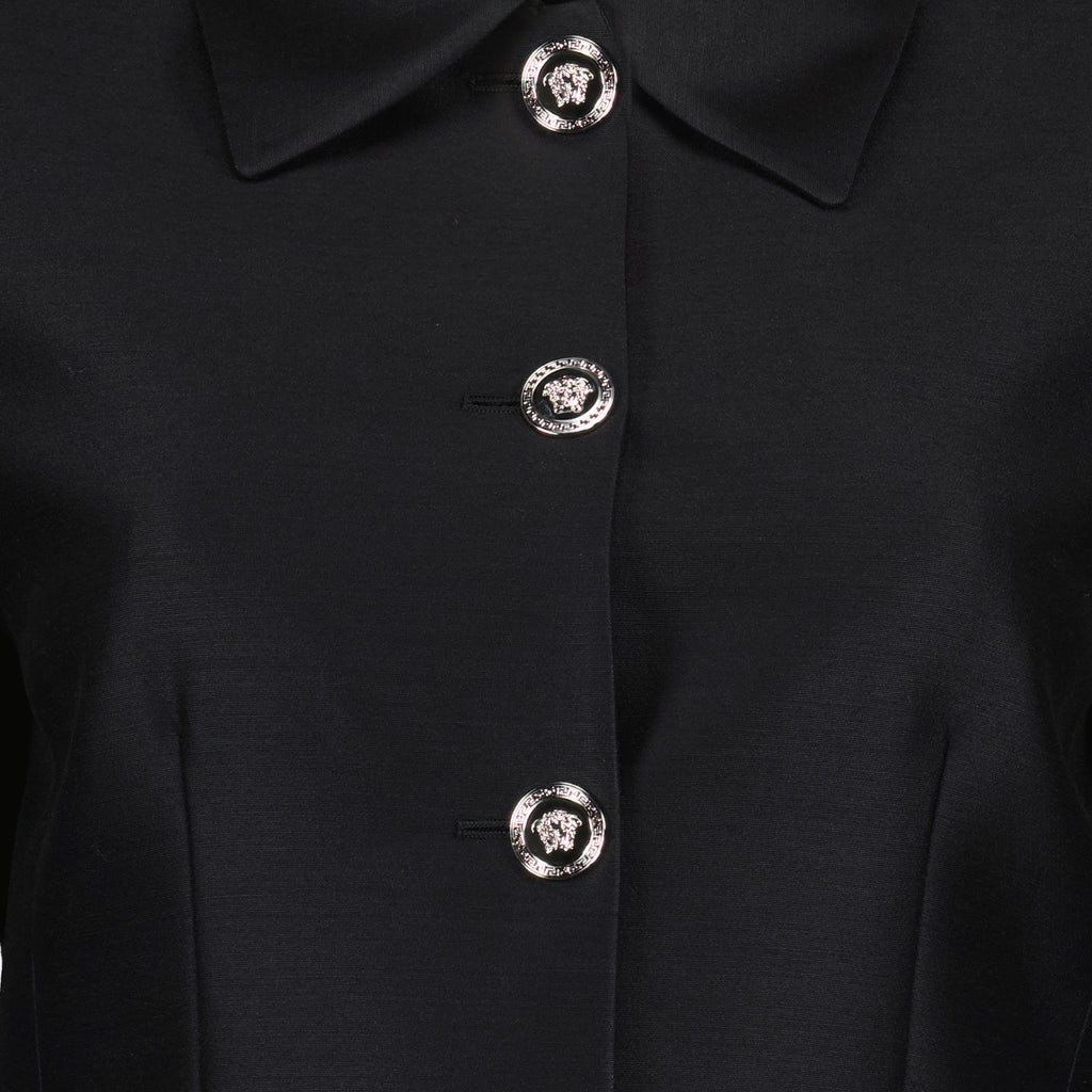 Jacken Veste crop Versace Schwarz Femme