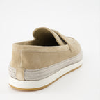 Loafers Suede Loafers Prada Beige Man