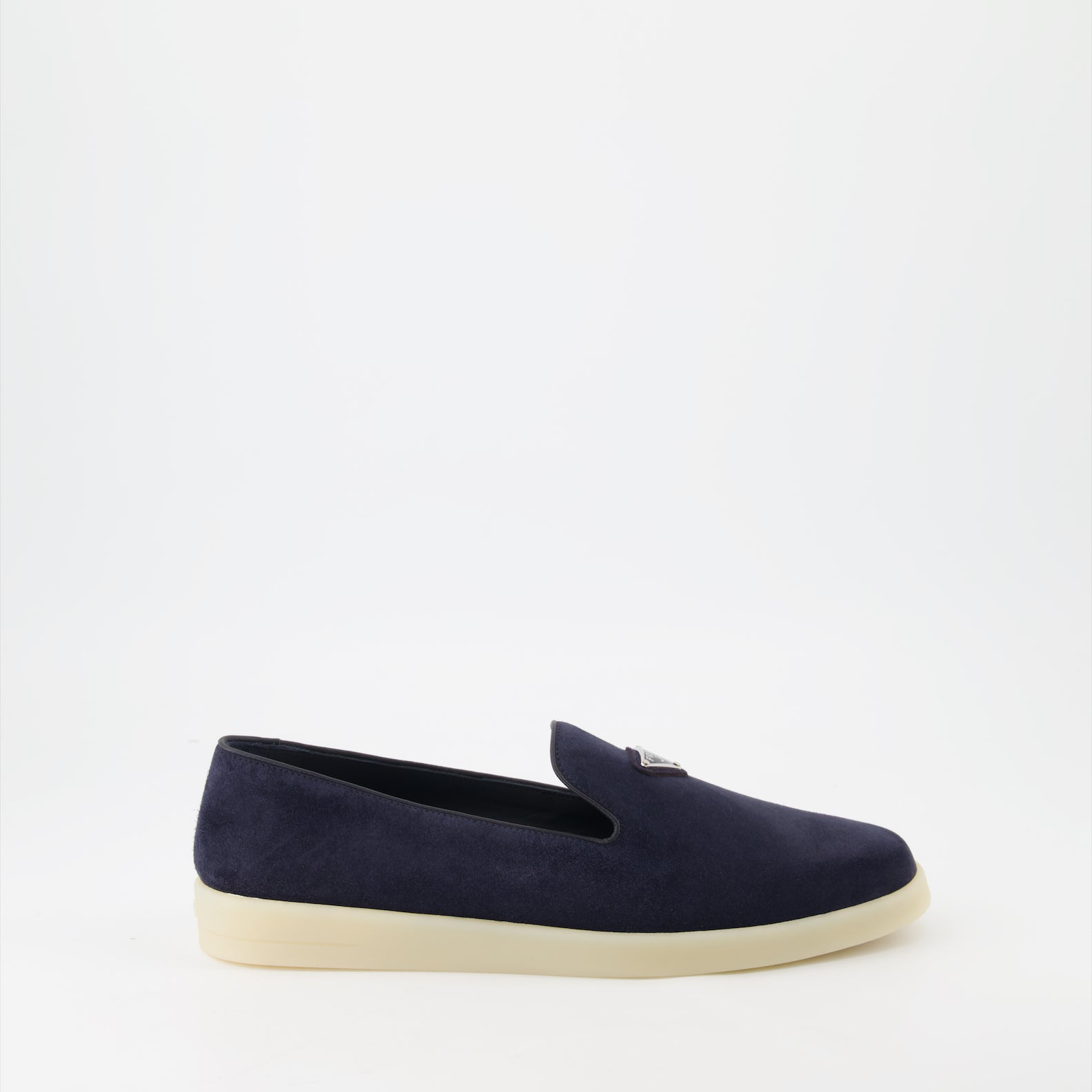 Loafer Mocassins en velours Prada Dunkelblau Homme