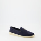 Loafer Mocassins en velours Prada Dunkelblau Homme