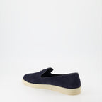 Loafer Mocassins en velours Prada Dunkelblau Homme