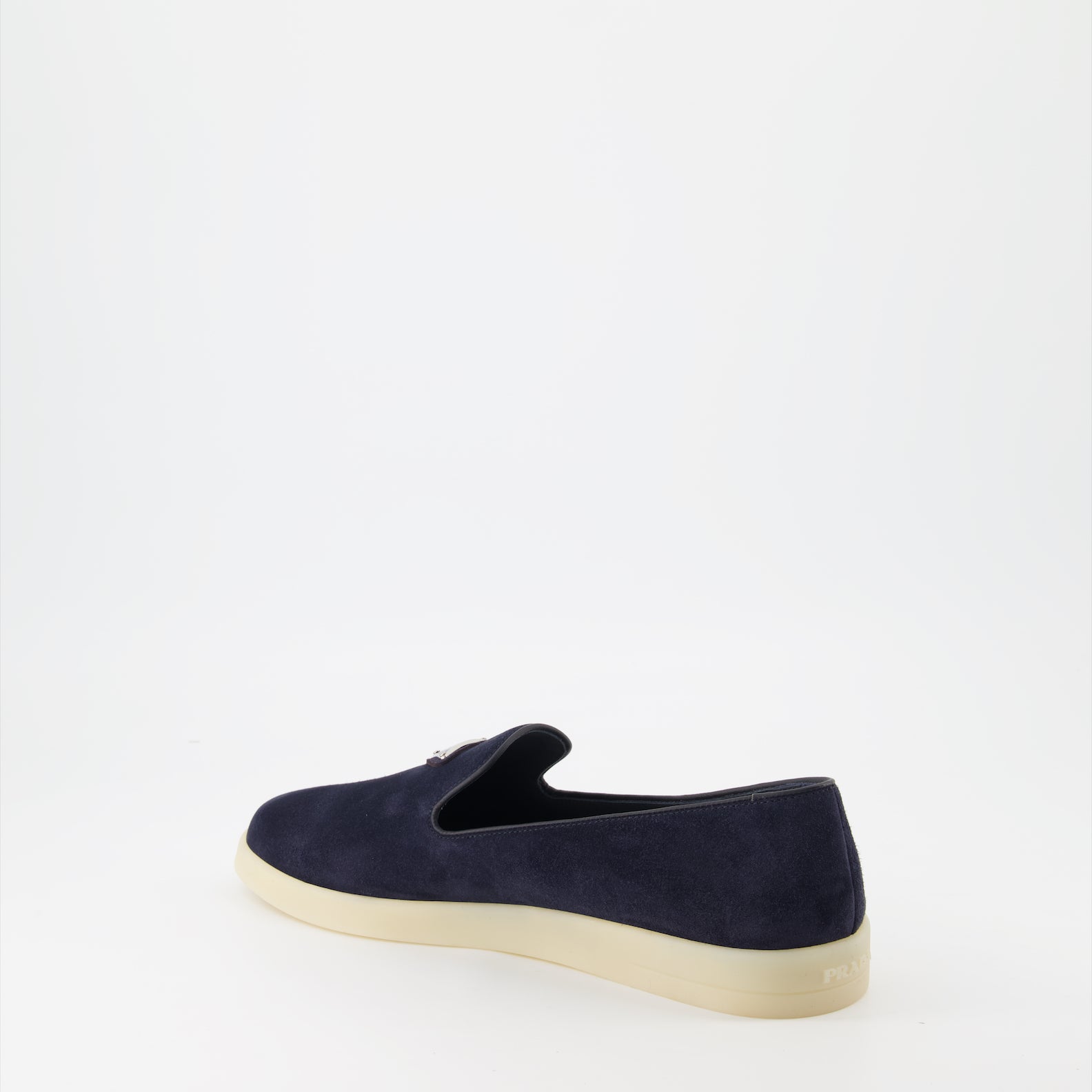 Loafer Mocassins en velours Prada Dunkelblau Homme