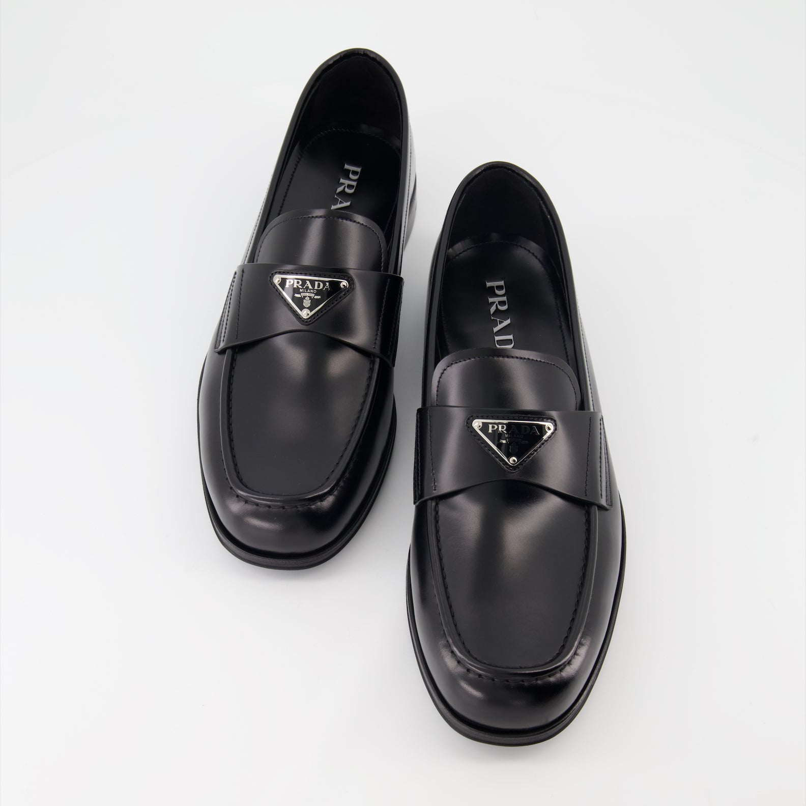 Mocassini Mocassins en cuir Prada Nero Homme