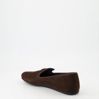 Mocassini Mocassini in Pelle Suede Prada Marrone Homme