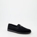 Loafers Suede Leather Loafers Prada Black Man