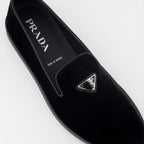 Loafers Suede Leather Loafers Prada Black Man