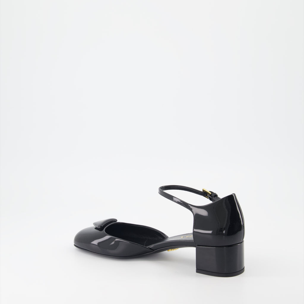 Pumps Escarpins en cuir verni Prada Schwarz Femme