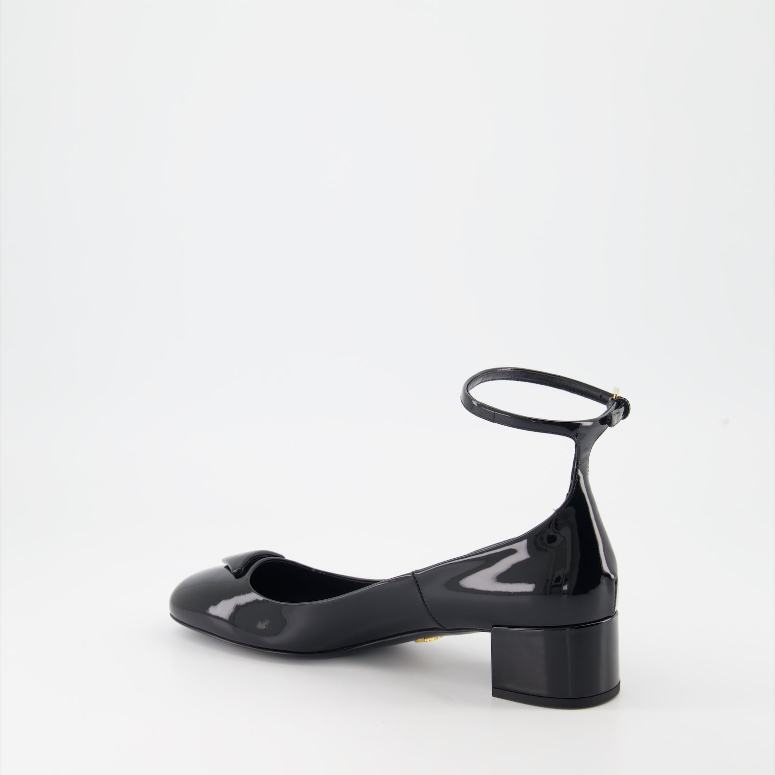 하이힐 특허 가죽 힐 Prada 검은색 Femme