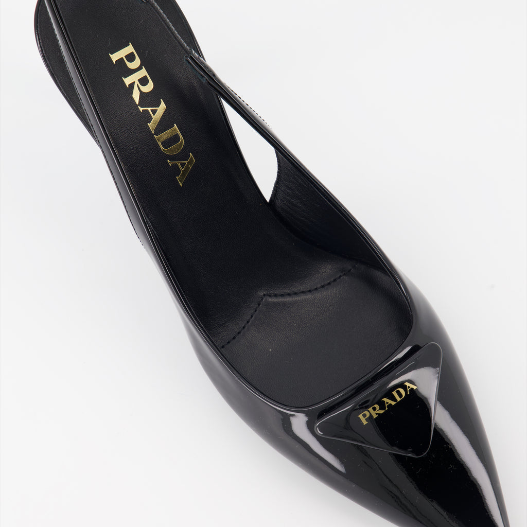 Pumps Escarpins en cuir Prada Schwarz Femme