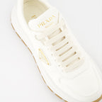 Sneaker Baskets en cuir Prada Blanco Femme