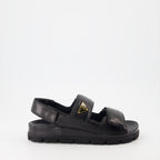 Sapatos abertos Sandales en cuir matelassé Prada Preto Femme