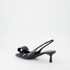 Zapatos de tacón Zapatos de Tacón de Cuero Patente Prada Negro Femme