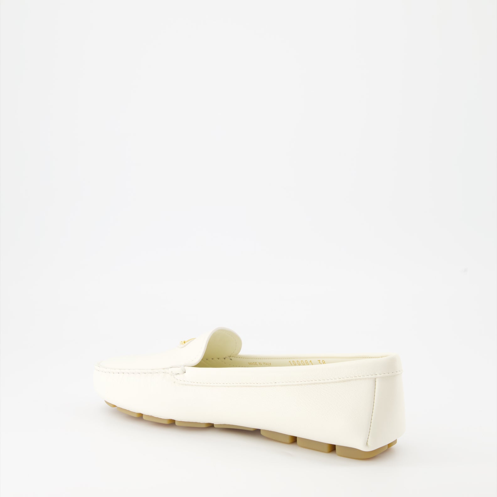Loafer Mocassins en velours Prada Weiß Femme