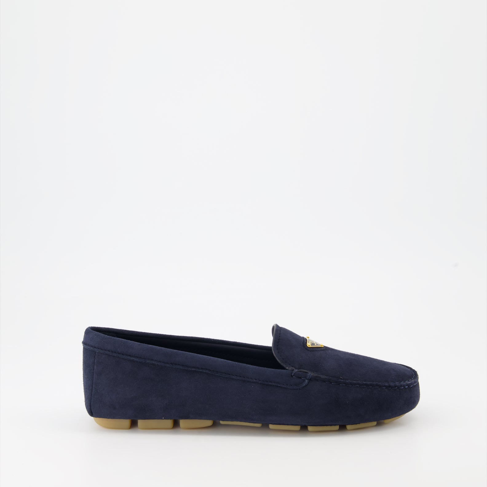 Loafer Mocassins en velours Prada Dunkelblau Femme