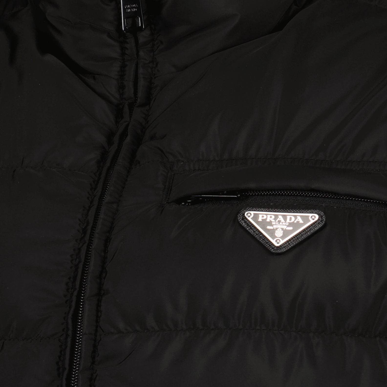 Jackets Sleeveless down jacket in Re-Nylon Prada Black Homme