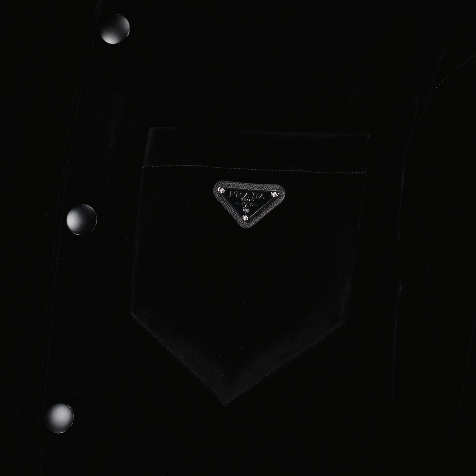 Hemden Chemise en velours Prada Schwarz Homme