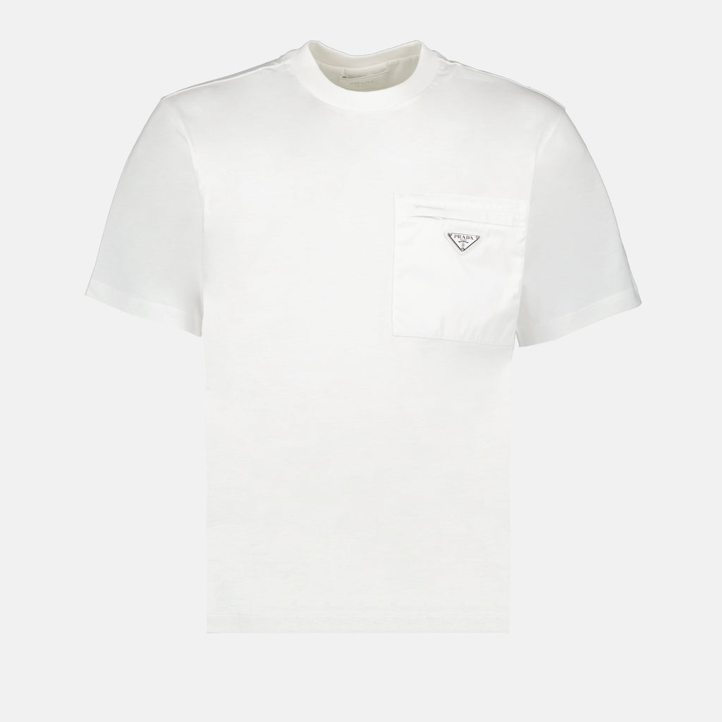 티셔츠 T-shirt à logo triangle Prada 하얀색 Homme