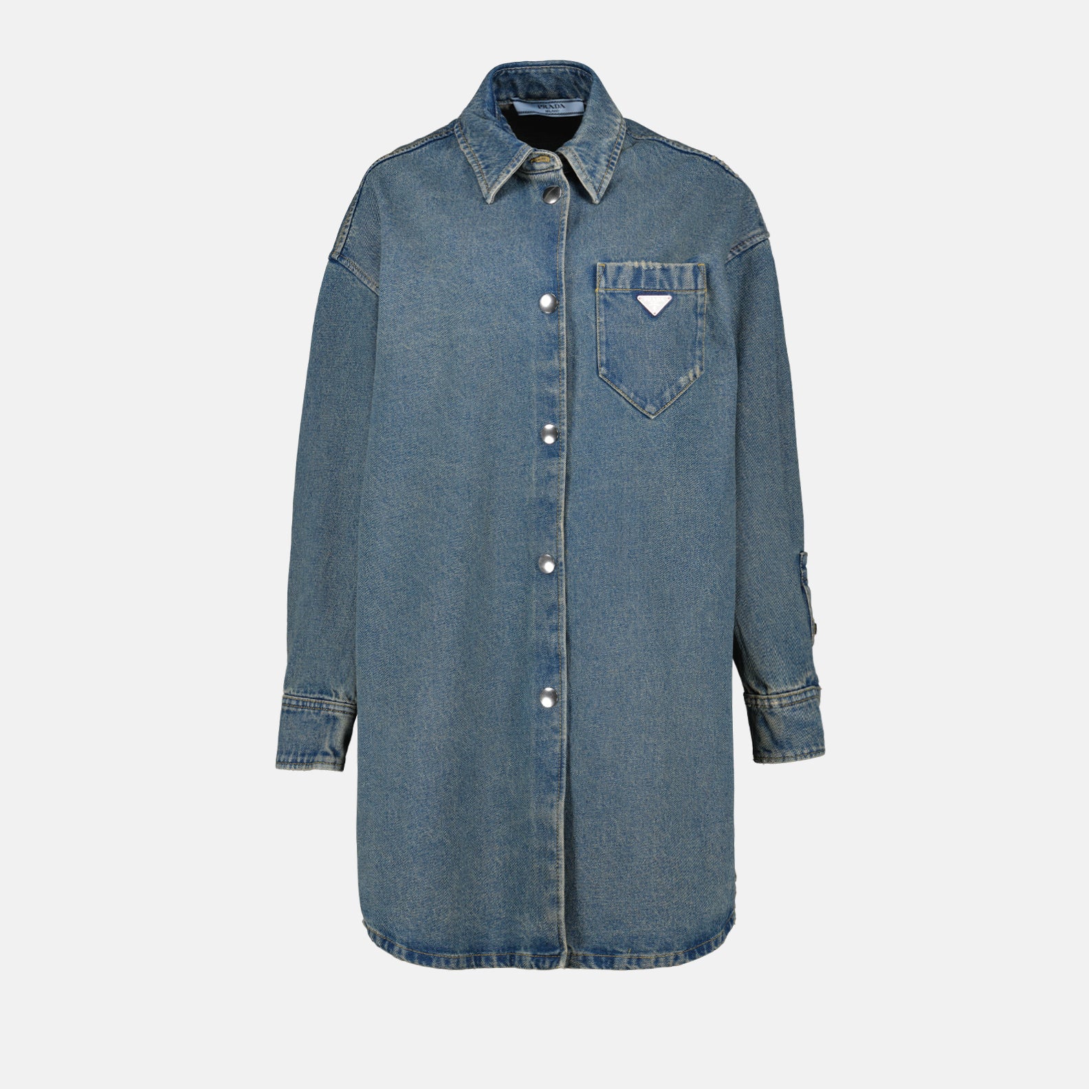 Oversized denim shirt