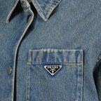 Shirts Oversized denim shirt Prada Blue Women