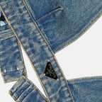 Tops Bralette en denim Prada Bleu Femme