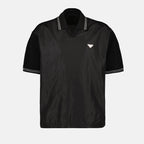 Polos Polo bi-matière Prada Preto Homme